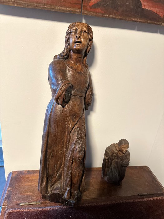 Skulptur, Engel - 52 cm - Holz
