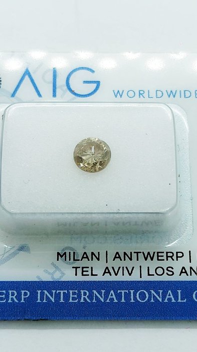 1 pcs Diamant  (Natural)  - 0.56 ct - Rotund - SI2 - IGI (Institutul gemologic internațional)