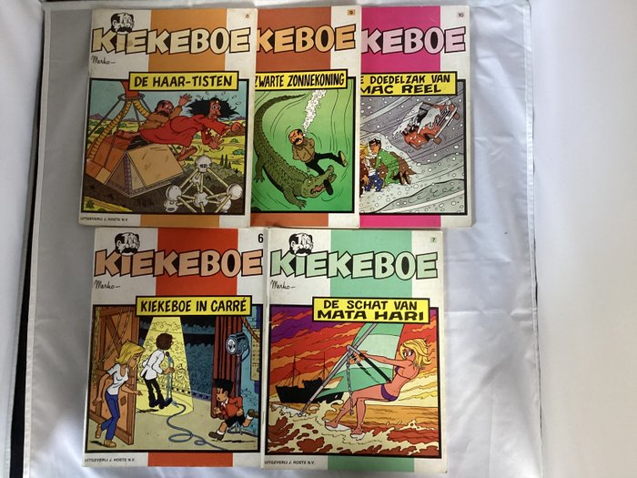 Kiekeboe T6 t/m 10 - 5 delen in EO - 5 Album - Prima ediție - 1979/1980