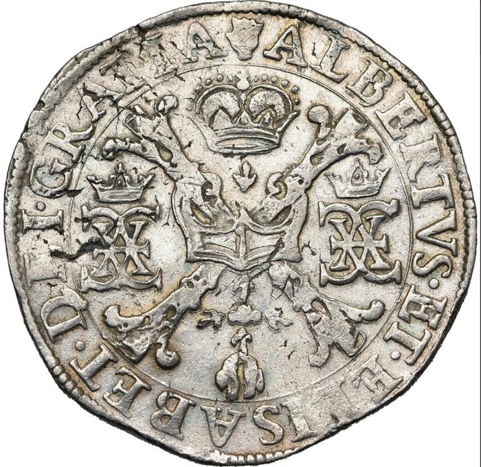 西属尼德兰， 布拉班特，安特卫普. Albrecht & Isabella (1598-1621). Patagon ND (1612-1621)
