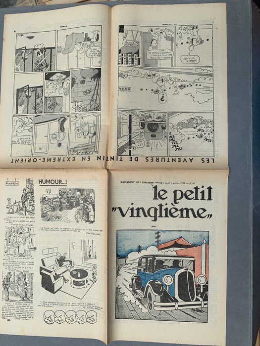 Petit Vingtième 40/1934 - Rare Fascicule Non Découpé - Grande feuille A1 pliée comme dans le journal - 1934