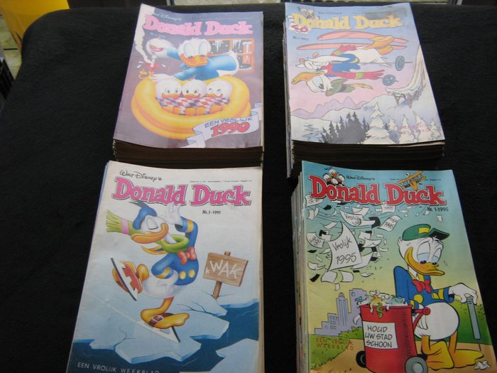 4 complete jaargangen van het weekblad donald duck 1990-1991-1992-1995 - 1990-1995