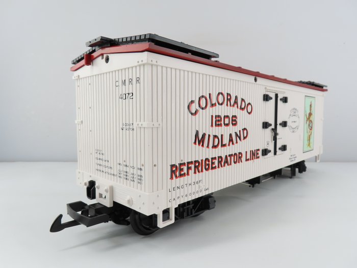 LGB G - 4072 P 01 - Modellbahn-Güterwagen (1) - 4-achsiger „Boxcar“ mit „Colorado Midland“-Aufdruck
