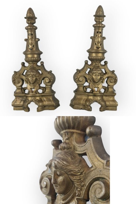 Regence Style - Kaminbock (2) - Bronze