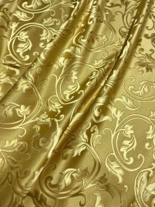 路易十四风格的独家巴洛克金色拉玛兹面料 - 纺织品  - 280 cm - 230 cm