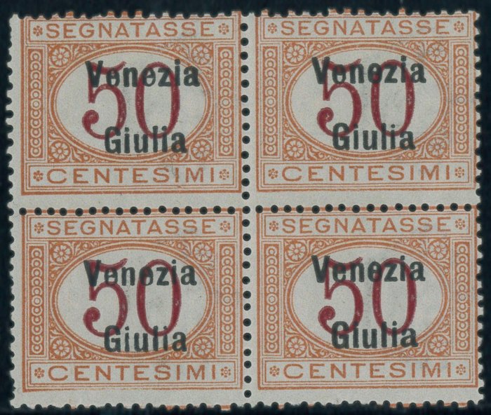 Italia - Julian Venetia  - 50 c. postimaksu n. 6 neliössä