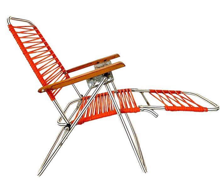 安乐椅 - 意大利面条椅 - 铝, PVC