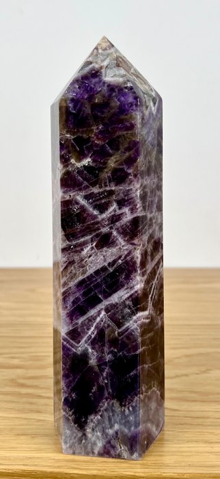 紫水晶 大型抛光紫水晶塔 - 高度: 25.3 cm - 宽度: 7.6 cm- 2100 g