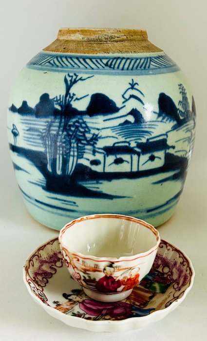 罐 (3) - 出口瓷茶杯+碟子和壶 - 瓷