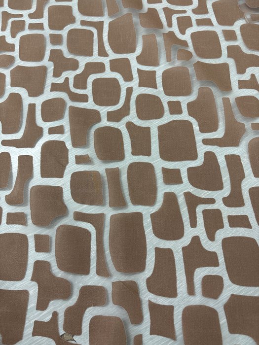 Tkanina na zasłony DEVORE w kolorze ciemnoszarym Nowoczesny design - Tkanina zasłonowa  - 400 cm - 300 cm