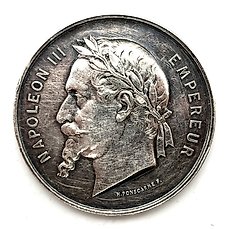 Frankrijk. Silver medal “Napoléon III. Exposition Universelle de 1867” attribuée à Mlle Fanny Bénard  (Zonder Minimumprijs)