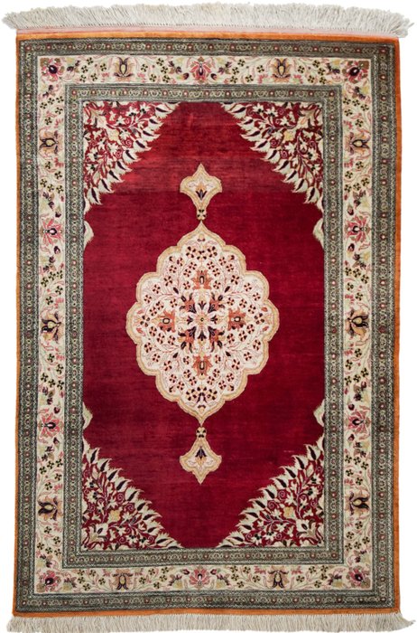 Qom: tappeto di seta - Tappeto - 118 cm - 75 cm