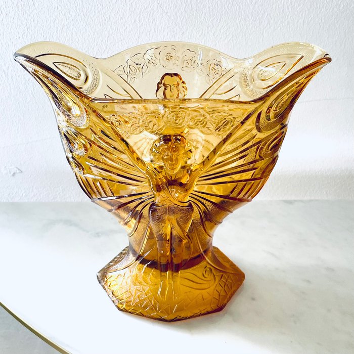 Scailmont - Henri HEEMSKERK - Vase -  Femme Papillon  - Verre