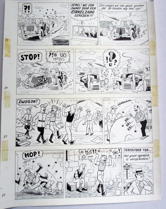 Pom - 1 Original page - Piet Pienter en Bert Bibber 9 - Buldaarse Rhapsodie - 1958