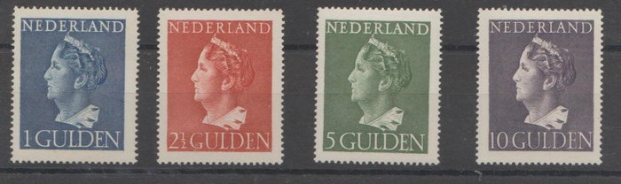 Nederland 1946 - Koningin Wilhelmina 'Konijnenburg' - NVPH 346/349