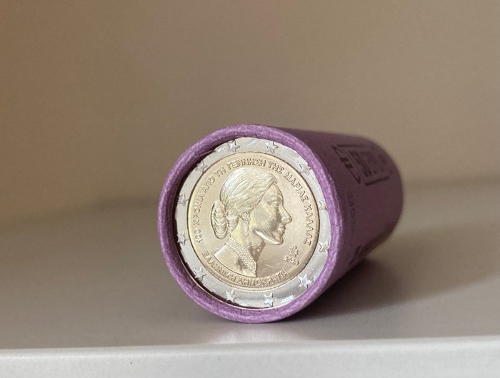 Kreikka. 2 Euro 2023 "Maria Callas" (25 monete) in rotolino  (Ei pohjahintaa)