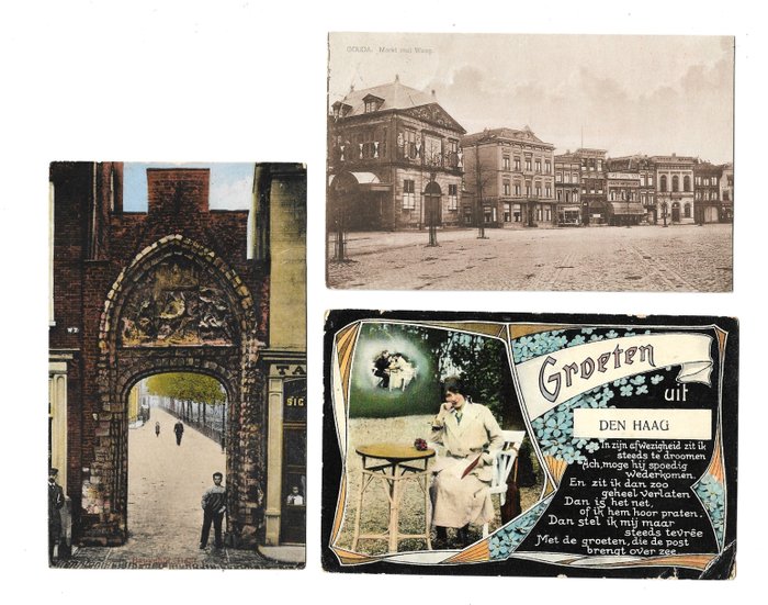 Niederlande - Sammlung Leiden – Delft – Den Haag – Gouda - Postkarte (100) - 1909-1990
