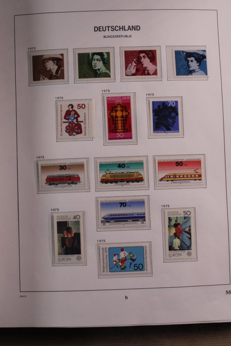 Alemanha, República Federal 1971/1989 - 2 coleções em 2 álbuns pré-impressos + cassetes Davo Crystal