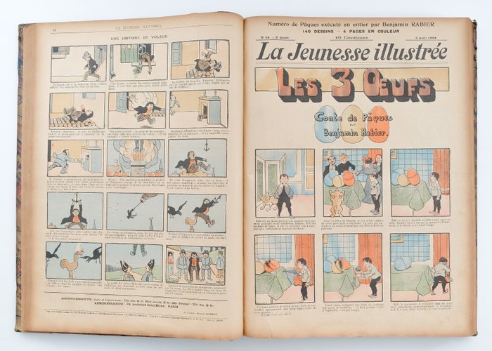 La Jeunesse Illustrée - Avec Benjamin Rabier, Valvérane e.a. - 6 Album - Prima edizione - 1904/1912