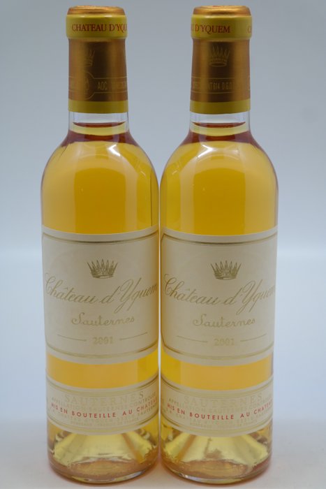 2001 Château d'Yquem - Sauternes 1er Cru Supérieur - 2 Medias botellas (0,375 L)