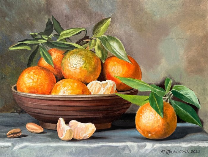 Marin Prokopchuk (XX) - Still life with oranges