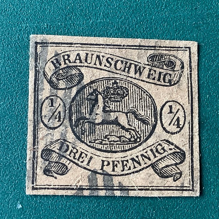 Brunswick 1853 - 1/4 brasão de Silvergrossen - Michel 4