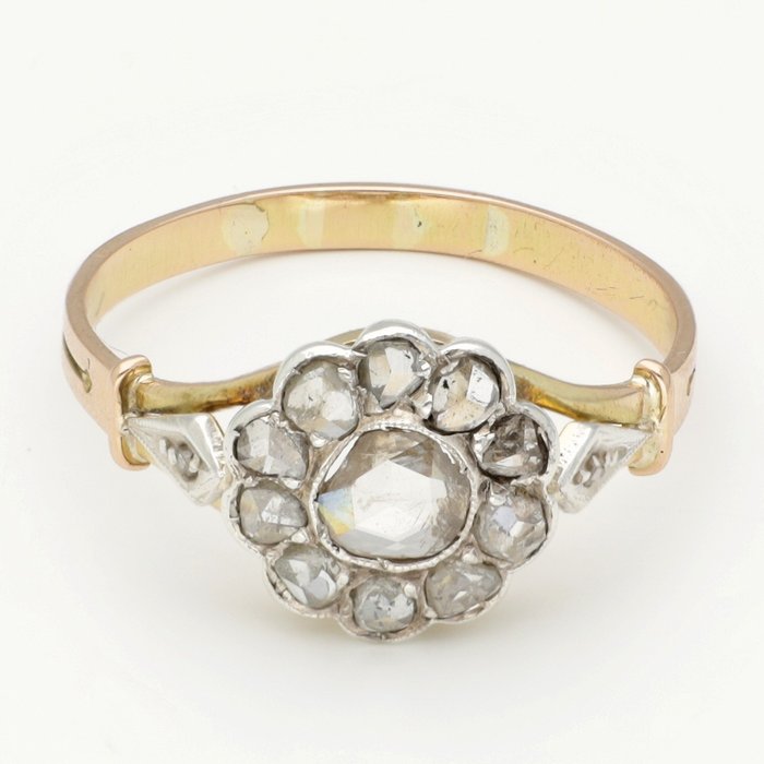 Zonder Minimumprijs - Ring - 18 karaat Roségoud Diamant 