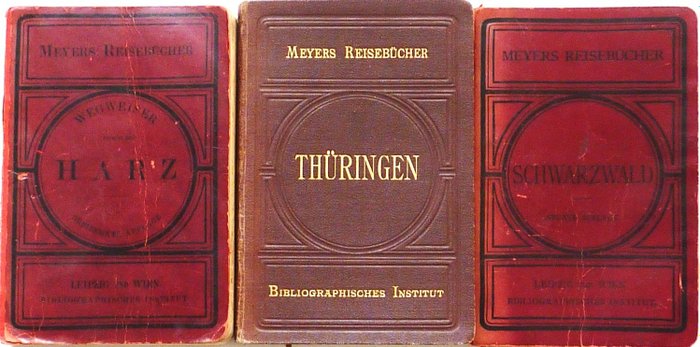 Meyers Reisebücher - Harz / Thüringen / Schwarzwald - 1895-1908