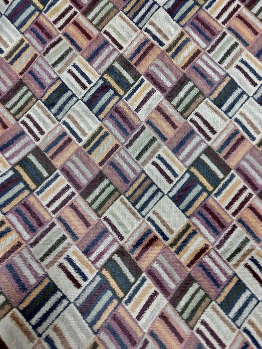 Delicious rustic jacquard gobelin multicolor geometric fabric - Tessuto  - 3 m - 2.66 m