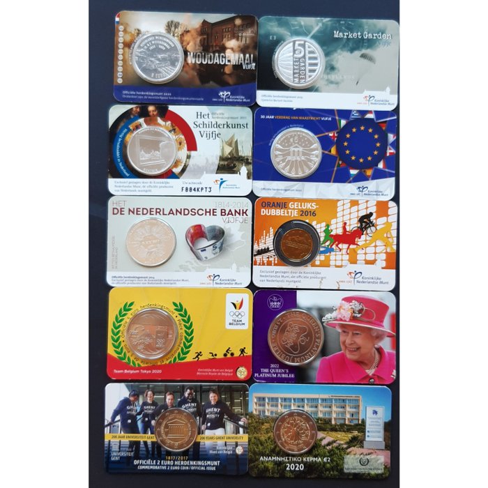 Europe. Coin Card 2011/2022 (10 coincards)  (No Reserve Price)