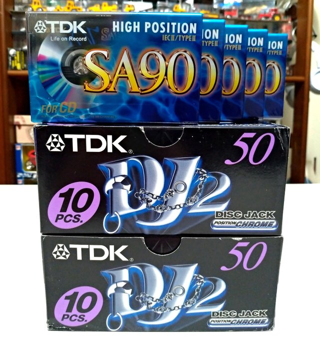 TDK - DJ-2 50 位镀铬 II 型 + SA-90 高位 II 型 - 空白录音带