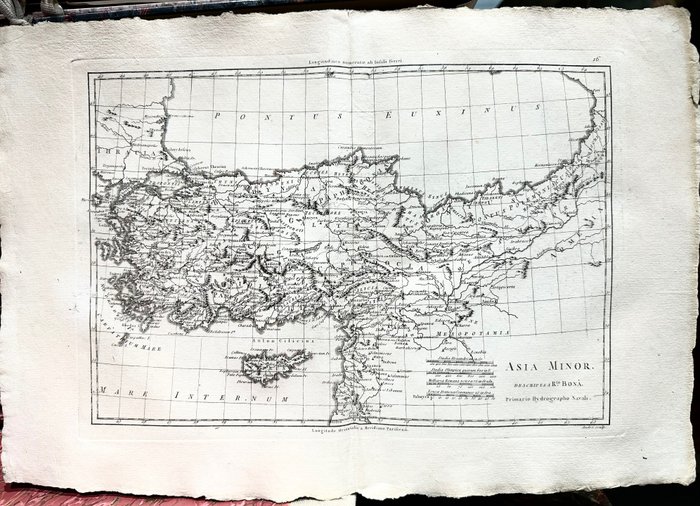 Asia minore, Mappa - Turchia, Medio Oriente, Cipro; Rigobert Bonne - Asia Minor - 1781-1800