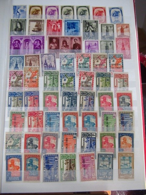 Mundo  - Incluyendo colonia francesa, colección de sellos.