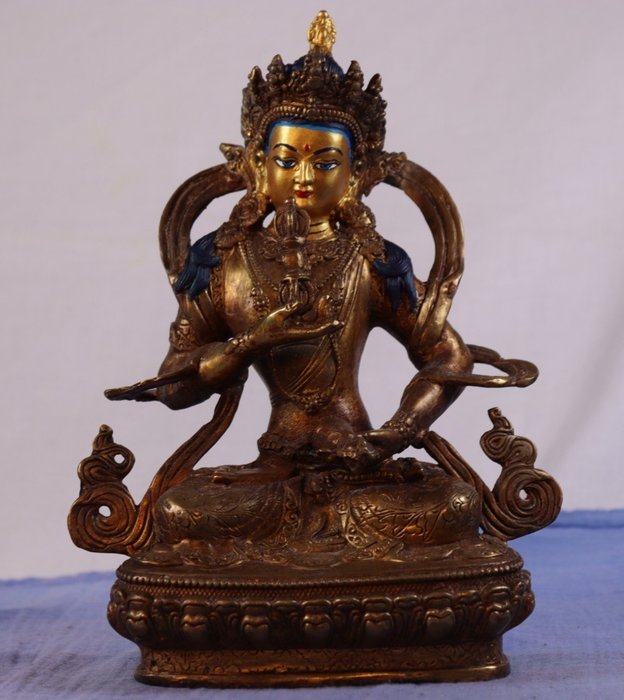 金刚萨埵佛 - 黄铜色 - 尼泊尔 - 现代的