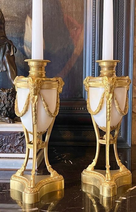 Kleiner Kerzenständer (2) - Bronze (vergoldet)