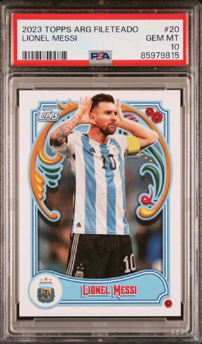 2023 - Topps - Argentina Fileteado - Lionel Messi - #20 - 1 Graded card - PSA 10