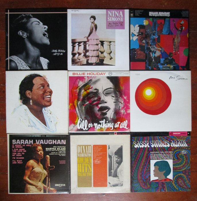 Nina Simone, Billie Holiday, Sarah Vaughan, Bessie Smith, Dinah Washington - Vários artistas - Collection of the Greatest Female Jazz & Blues Singers - Vários títulos - Disco de vinil - 1963
