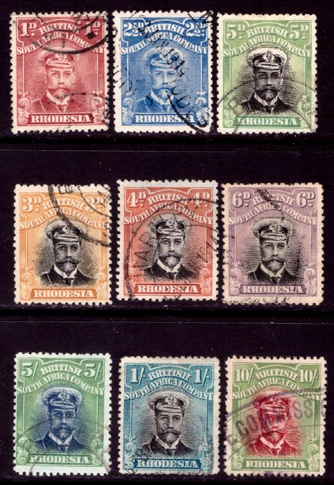 Rhodesia 1913/1919 - impostato - Stanley Gibbons