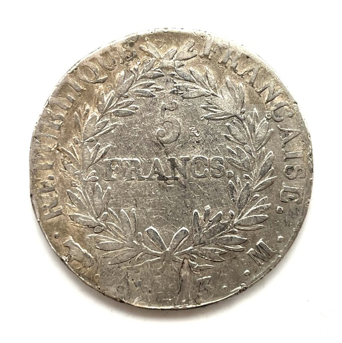 法國. 拿破崙一世 (1804-1814). 5 Francs An 13-M, Toulouse  (沒有保留價)