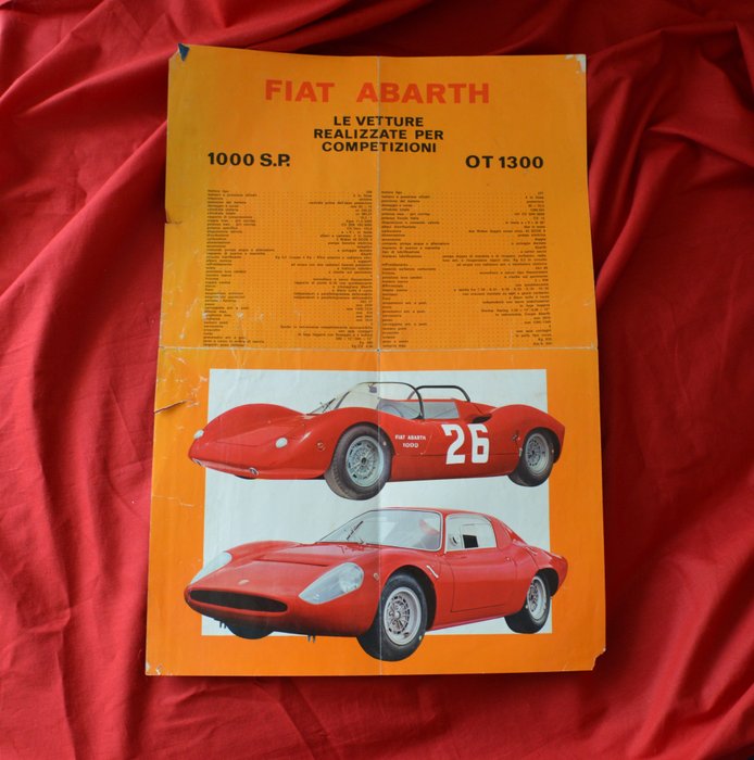 Brochure - Abarth - Fiat Abarth 1000 SP & OT 1300 brochure catalogue prospekt folder