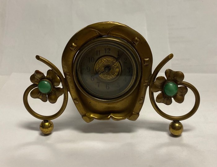 壁炉架时钟 - 新艺术风格 - 黄铜 - 1910-1920