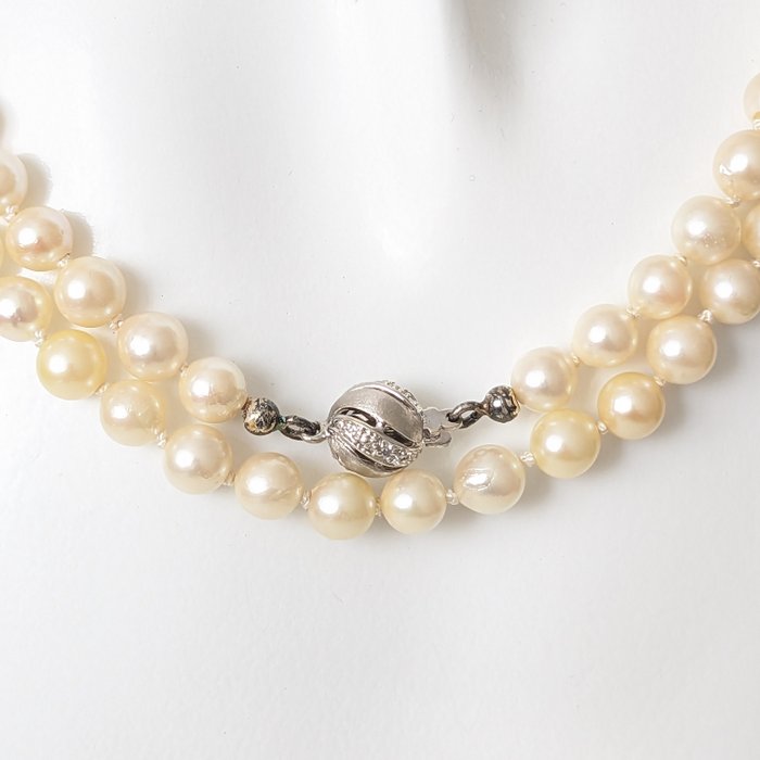 Necklace - 14 kt. White gold Diamond  (Natural) - Diamond 