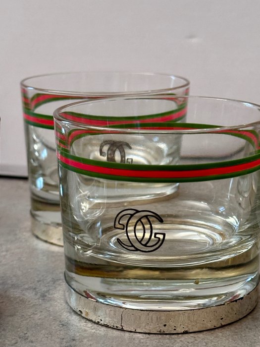 Gucci - Drinking set (6) - Crystal, Silver-plated