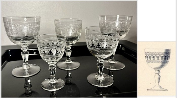 Choisy Le Roi - Drinking glass (5) - Nicole - Crystal