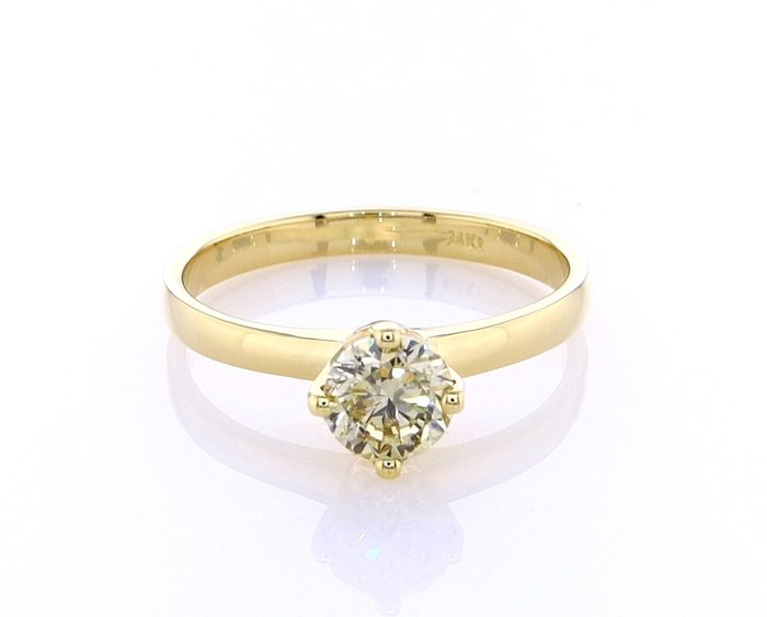 Ring - 14 kt Gelbgold -  0.60 tw. Diamant  (Natürlich) 