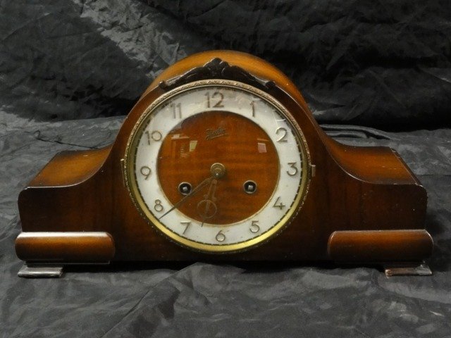 Relógio de lareira - Madeira Latão - 1930-1940