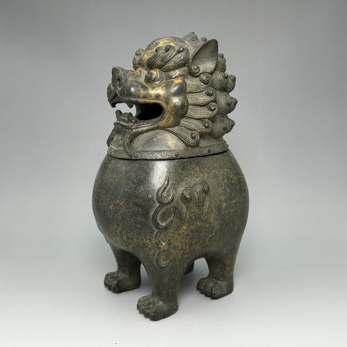 兽像主题香炉 - 黄铜 - 中国 - 现代的