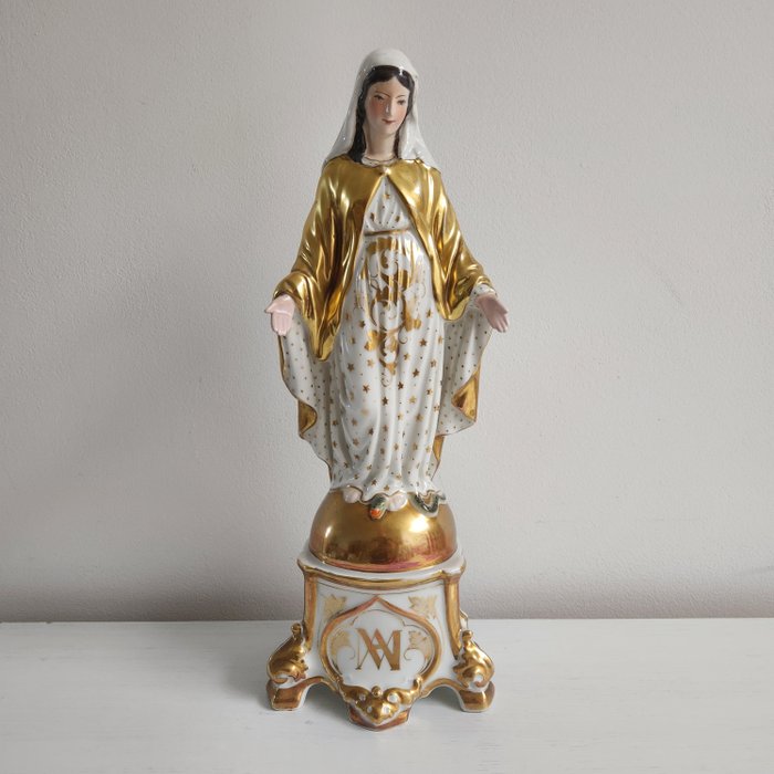 Empire Vieux Paris / Bruxelles Porcelain - Scultura, Saint Marie / Holy Mary - 40 cm - Porcellana