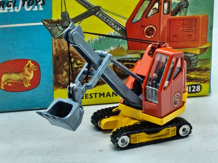 Corgi Toys 1:43 - Miniatura de máquinas - n. 1128 Priestmann Club Schaufelbagger in der Originalverpackung