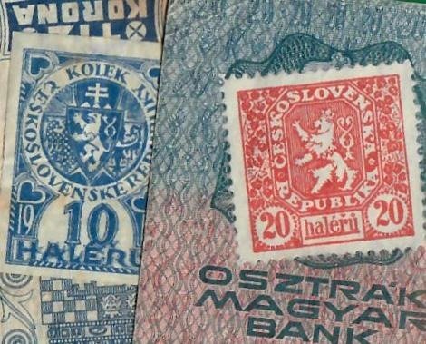 Czechoslovakia. - 10 and 20 korun 1919 (old date 1913/1915) - Pick 1a and 2  (No Reserve Price)